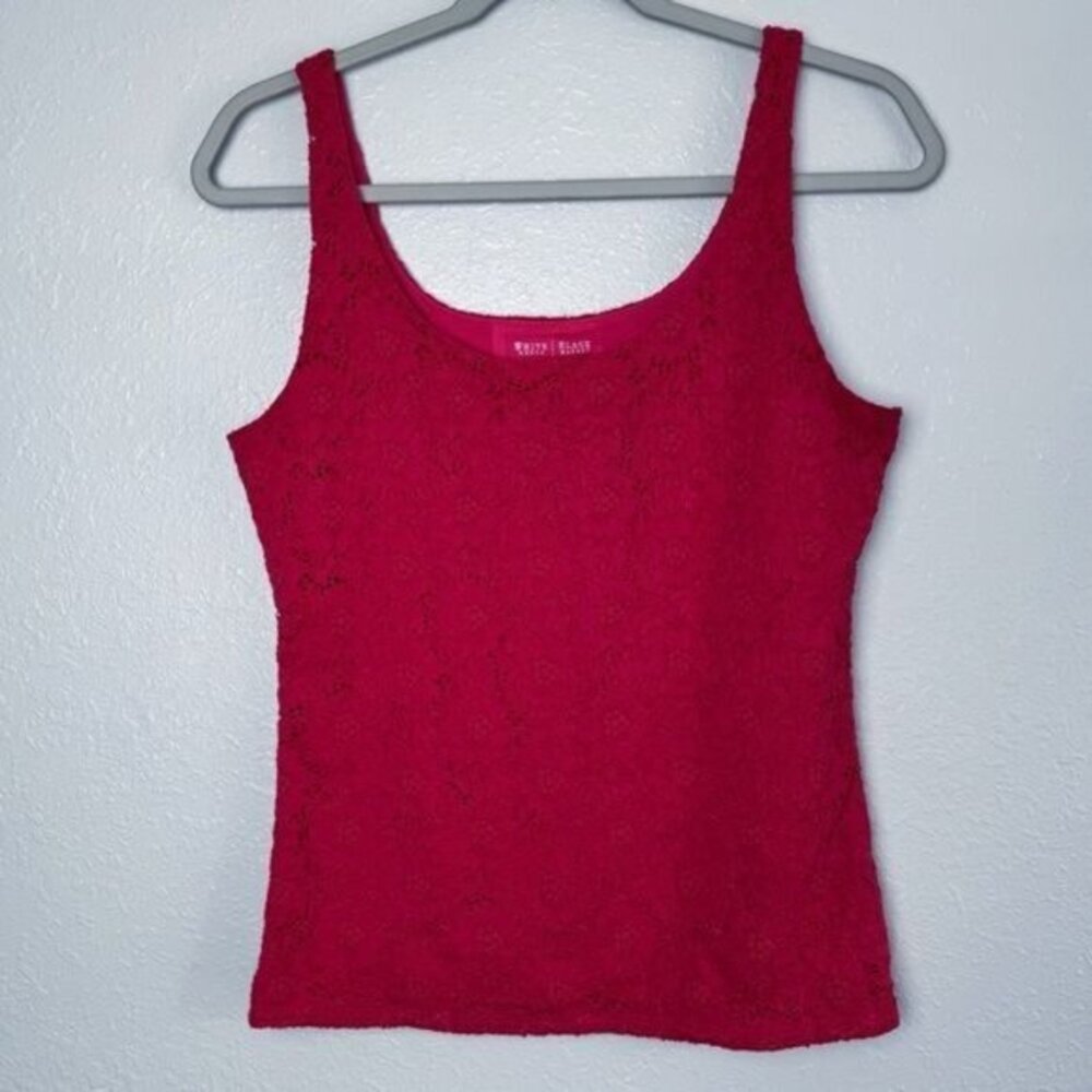 White House Black Market purple lace tank top M